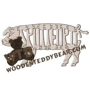Spotted Pig | Fretwork Scroll Saw Pattern | Wooden Teddy Bear