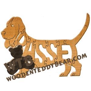 Dogs Basset Hound fretwork scroll saw pattern | The Wooden Teddy Bear