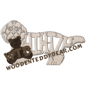 Shih-Tzu (#2 detailed) | Fretwork Scroll Saw Pattern | Wooden Teddy Bear