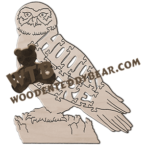 Hoos There (Owl) | Fretwork Scroll Saw Pattern | Wooden Teddy Bear