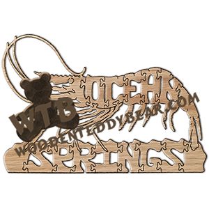 Ocean Springs (Shrimp) | Fretwork Scroll Saw Pattern | Wooden Teddy Bear