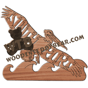 South Port (Pelican) | Fretwork Scroll Saw Pattern | Wooden Teddy Bear