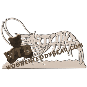 Biloxi (Shrimp) | Fretwork Scroll Saw Pattern | Wooden Teddy Bear