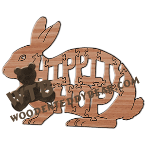 (Rabbit) Hippity Hop | Fretwork Scroll Saw Pattern | Wooden Teddy Bear