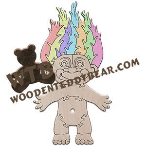 Troll ** | Fretwork Scroll Saw Pattern | Wooden Teddy Bear