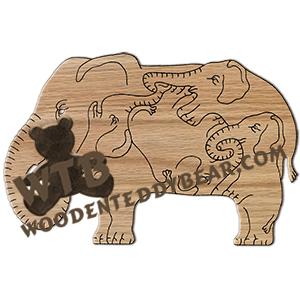 Pack-O-Derms | Fretwork Scroll Saw Pattern | Wooden Teddy Bear