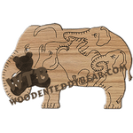 Pack-O-Derms | Fretwork Scroll Saw Pattern | Wooden Teddy Bear