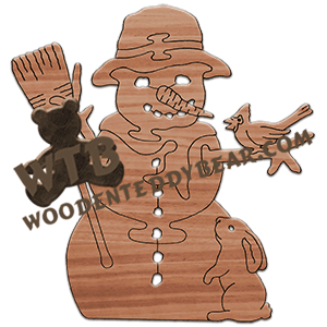 Winter Pals | Fretwork Scroll Saw Pattern | Wooden Teddy Bear