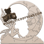 Moon & Fairy ** | Fretwork Scroll Saw Pattern | Wooden Teddy Bear