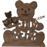 Teddy Bear | Fretwork Scroll Saw Pattern | Wooden Teddy Bear