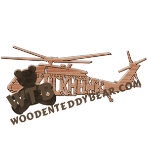 Black Hawk (Helicopter) | Fretwork Scroll Saw Pattern | Wooden Teddy Bear