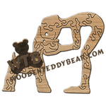 Dog Lover #2 | Fretwork Scroll Saw Pattern | Wooden Teddy Bear