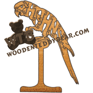 Birds - Hahns (Macaw) | Fretwork Scroll Saw Pattern | Wooden Teddy Bear