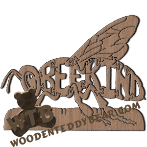 Animals - BEE Kind | Fretwork Scroll Saw Pattern | Wooden Teddy Bear