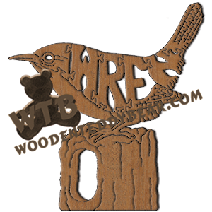 Birds - Wren | Fretwork Scroll Saw Pattern | Wooden Teddy Bear