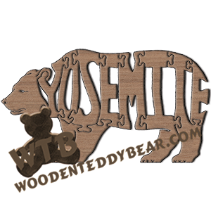 Animals - Yosemite (Bear) | Fretwork Scroll Saw Pattern | Wooden Teddy Bear