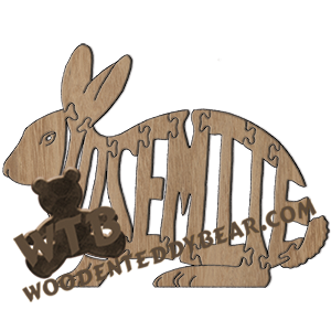Animals - Yosemite (Rabbit) | Fretwork Scroll Saw Pattern | Wooden Teddy Bear