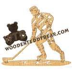 Hockey Puzzle | Fretwork Scroll Saw Pattern | Wooden Teddy Bear