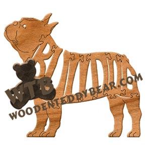 Dogs BullDog French fretwork scroll saw pattern | The Wooden Teddy Bear