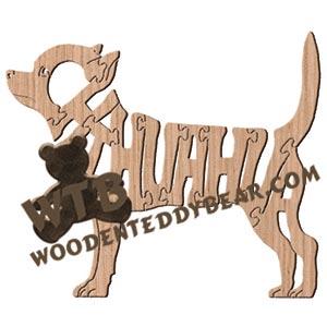 Dogs Chihuahua Shorthaired fretwork scroll saw pattern | The Wooden Teddy Bear