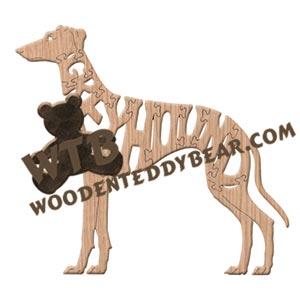 Dogs Greyhound fretwork scroll saw pattern | The Wooden Teddy Bear