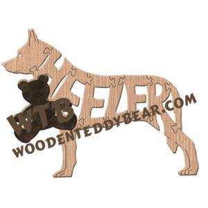 Dogs Heeler Blue fretwork scroll saw pattern | The Wooden Teddy Bear