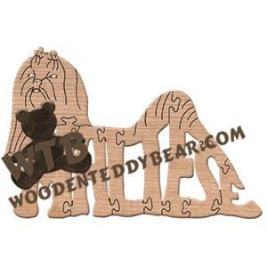 Dogs Matlese fretwork scroll saw pattern | The Wooden Teddy Bear