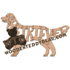 Dogs Retriever Golden fretwork scroll saw pattern | The Wooden Teddy Bear