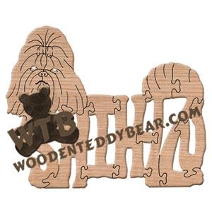 Dogs Shih-Tzu fretwork scroll saw pattern | The Wooden Teddy Bear