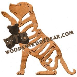 Dogs I Love Dogs fretwork scroll saw pattern | The Wooden Teddy Bear