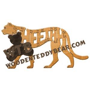 Cats Cheetah fretwork scroll saw pattern | The Wooden Teddy Bear