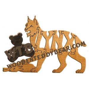 Cats Lynx w/prey fretwork scroll saw pattern | The Wooden Teddy Bear