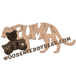 Cats Puma fretwork scroll saw pattern | The Wooden Teddy Bear