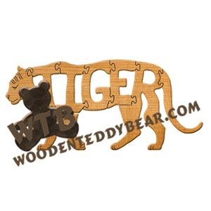 Cats Tiger fretwork scroll saw pattern | The Wooden Teddy Bear