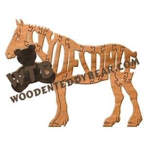 Horses Clydesdale fretwork scroll saw pattern | The Wooden Teddy Bear