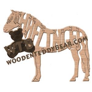 Horses Haflinger fretwork scroll saw pattern | The Wooden Teddy Bear