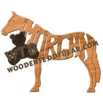 Horses Morgan fretwork scroll saw pattern | The Wooden Teddy Bear