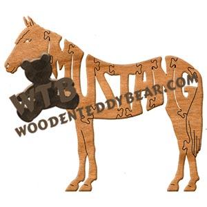 Horses Mustang fretwork scroll saw pattern | The Wooden Teddy Bear