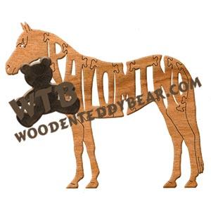 Horses Palomino fretwork scroll saw pattern | The Wooden Teddy Bear