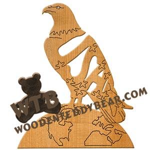 Birds USA Eagle fretwork scroll saw pattern | The Wooden Teddy Bear