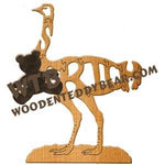 Birds Ostrich fretwork scroll saw pattern | The Wooden Teddy Bear