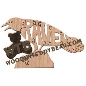 Birds Raven fretwork scroll saw pattern | The Wooden Teddy Bear