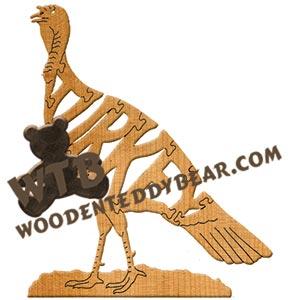 Birds Turkey fretwork scroll saw pattern | The Wooden Teddy Bear