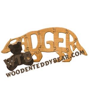 Animals Badger fretwork scroll saw pattern | The Wooden Teddy Bear