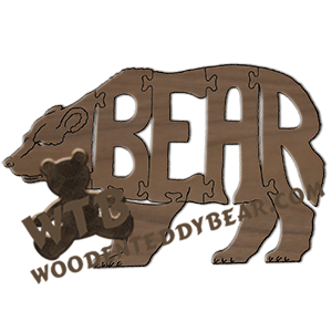 Animals Bear fretwork scroll saw pattern | The Wooden Teddy Bear