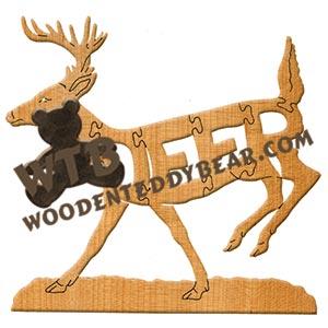 Animals Deer Running fretwork scroll saw pattern | The Wooden Teddy Bear