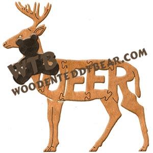 Animals Deer Standing fretwork scroll saw pattern | The Wooden Teddy Bear