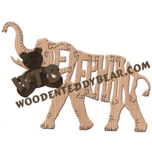 Animals Elephant Charging fretwork scroll saw pattern | The Wooden Teddy Bear