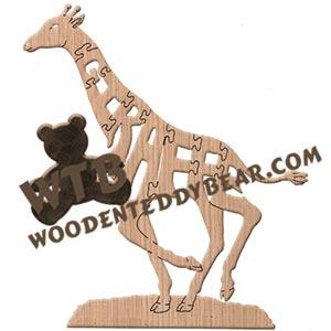 Animals Giraffe Running fretwork scroll saw pattern | The Wooden Teddy Bear