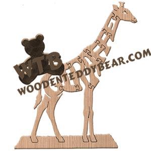 Animals Giraffe Standing fretwork scroll saw pattern | The Wooden Teddy Bear